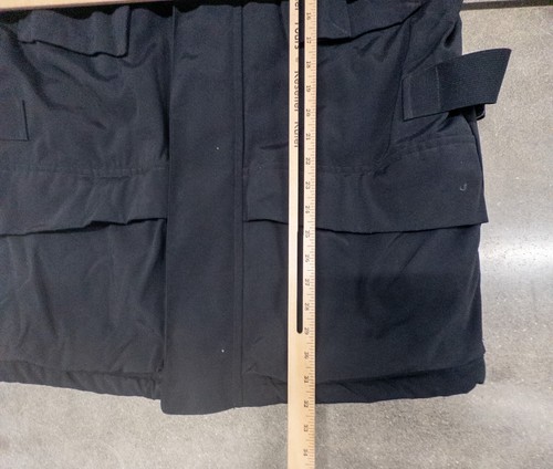 Vintage Nautica Jacket Mens Large Black Hooded Zip Fleece Lined Coat Adjustable - Picture 6 of 11