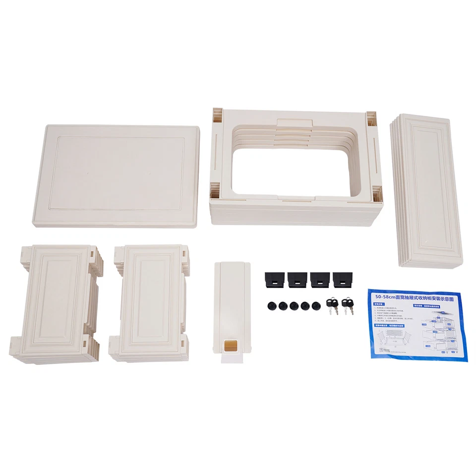 Organizador de armazenamento cômoda quarto 6 gavetas cômoda torre armário mesa de cabeceira branca - Imagem 3 de 4