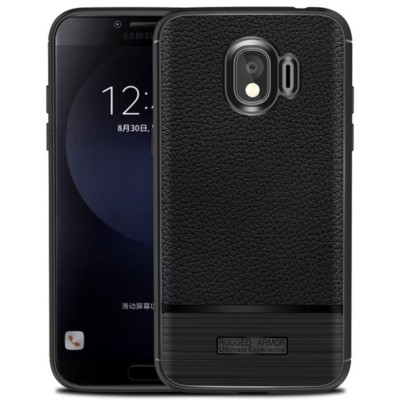 FÜR Samsung Galaxy S9 SCHWARZ RGD Carbon Kunstleder Handy Schale Cover Schutz 