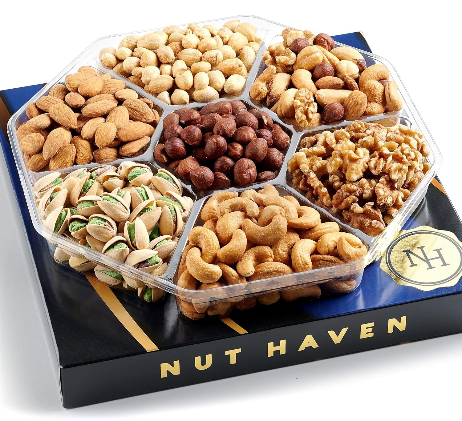 Holiday Christmas Nuts Gift Basket - Assortment Of Sweet & Roasted Salted Gou...