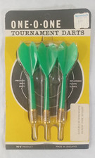 Vintage One-O-One Tournament Darts Made in England Precision Brass Woolworth New