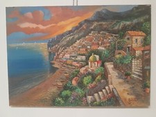 G. APICELLAI QUADRO D'AUTORE CLASSICO DIPINTO A MANO ITALIANO 70X100,,,