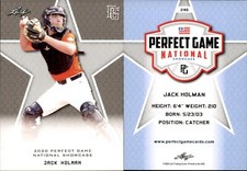JACK HOLMAN 2020 LEAF PERFECT GAME NATIONAL SHOWCASE ROOKIE CARD #246