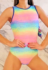 Plum Gymnastics Leotard Adult Medium AM Competition Dance Ballet Aerialist NWT