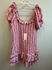 LOVESHACKFANCY Violet Dress Blushing Pink Floral Sz XL NWT