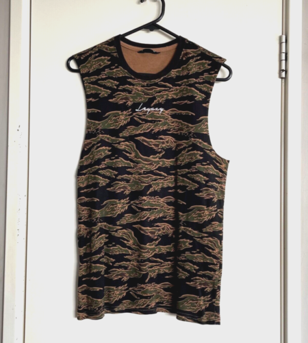 Jay Jays Khaki Camouflage Muscle Singlet Tee Teens Boys Size XXS Embroidery Logo - Picture 1 of 6