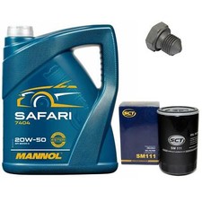 Motoröl Set 20W-50 5 Liter + Ölfilter + Ölablassschraube für Audi Seat VW Golf 
