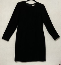 Ann Taylor Little Black Dress Long Sleeve Size 8 Lined Sheath Knee Length
