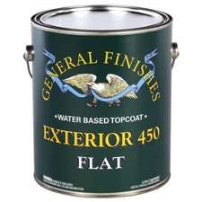 1 gal General Finishes GXF Clear Exterior 450 Topcoat Water-Based Topcoat, Flat