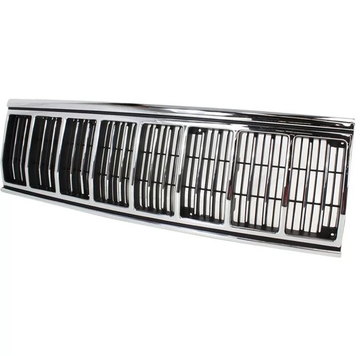 Front Grille Chrome+ Headlight Door Bezel Left & Right For 1991-96 Jeep Cherokee - Picture 12 of 13