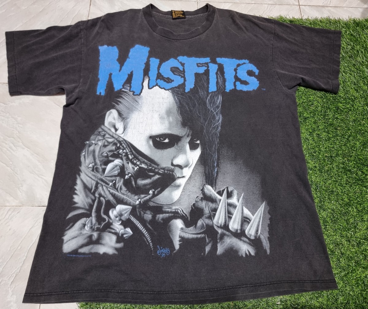 rare Vintage Jerry Misfits Big Face Graphic T-Shirt 90's 2 side