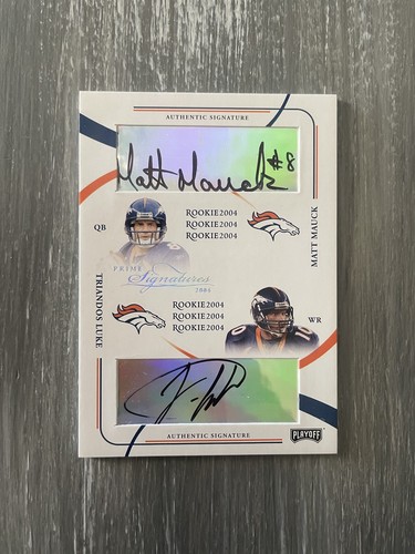 2004 Prime Signatures Rookies /199 Matt Mauck Triandos Luke #101 Rookie Auto RC