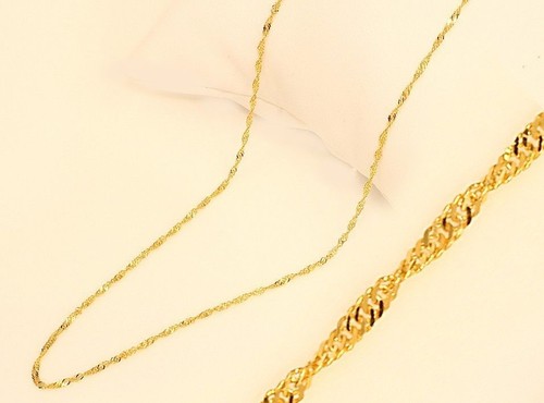 18k solid gold Singapore diamond cut 
