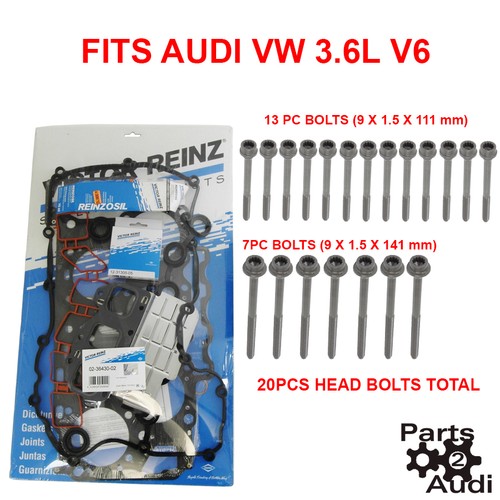 Engine Cylinder Head Gasket Set w Bolts For Audi Q7, VW Touareg, Porsche 3.6L V6 eBay