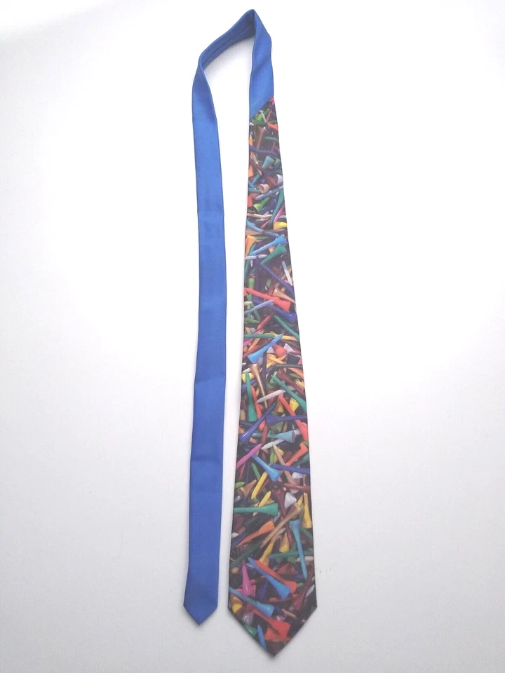 Corbata de golf Ralph Martin camisetas multicolores corbata vintage Foto 3 de 4