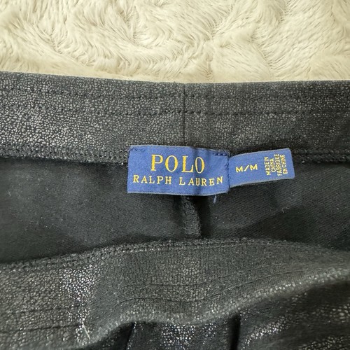 Polo Ralph Lauren pantaloni skinny ecopelle donna medio nero lucido leggings - Foto 3 di 8