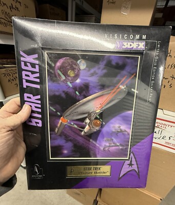 Star Trek Phaser Battle 3DFX Visicomm Ltd Gold Edition Galaxy Print 1996