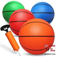 8" Mini Rubber Replacement Basketballs for Basketball Hoop/Pool, Multicolored