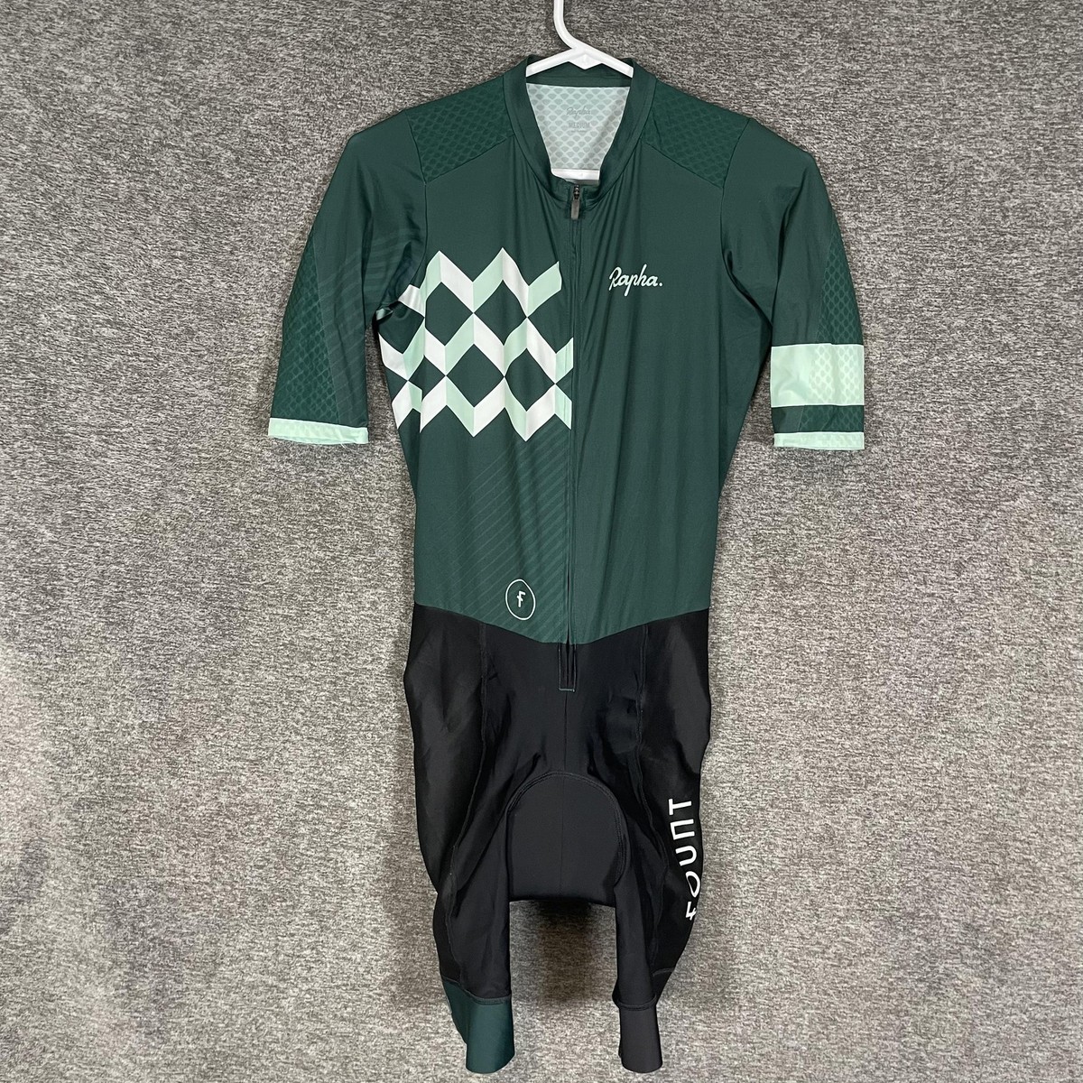 Rapha Pro Team Aerosuit Skinsuit Womens Medium Green Fount Cycling