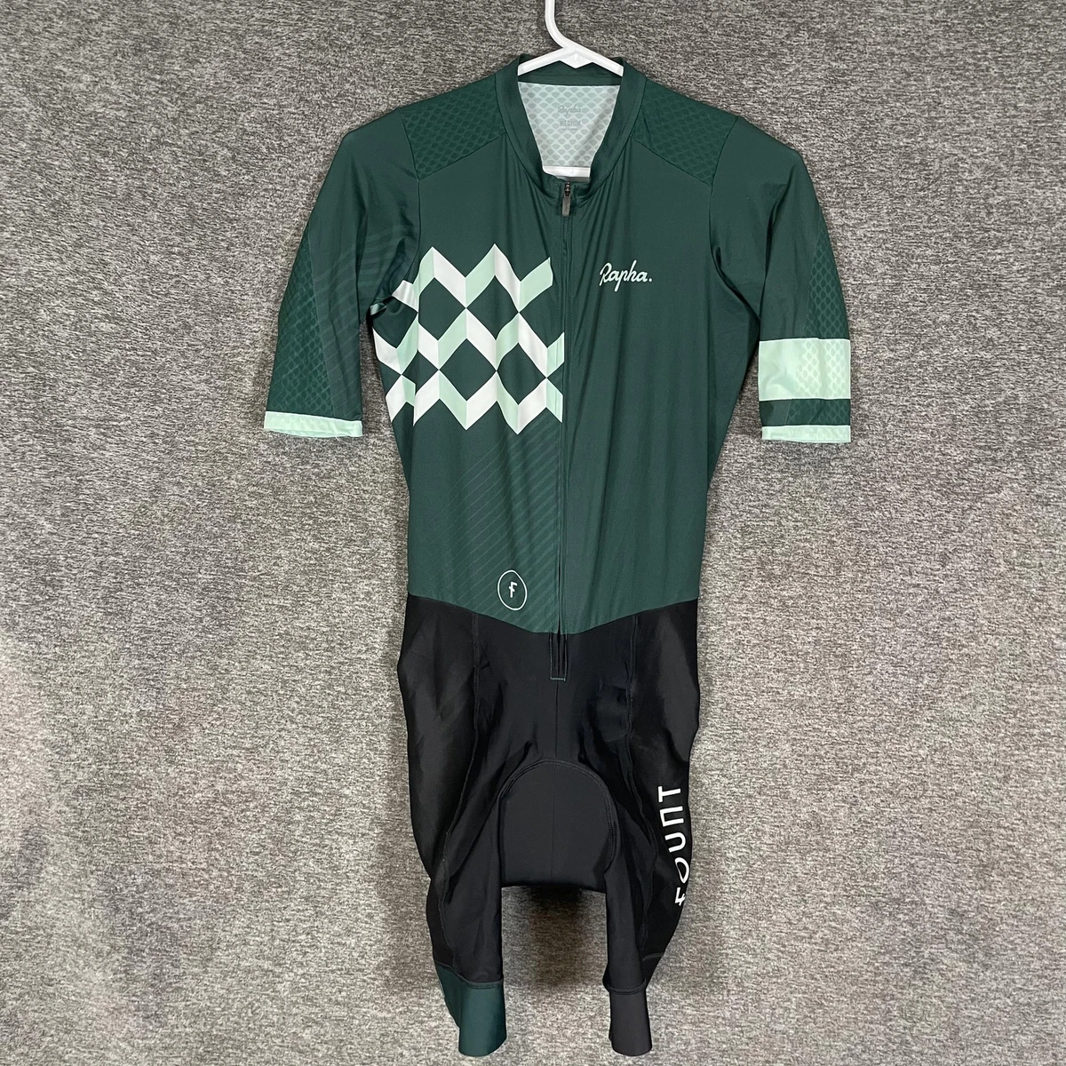 Rapha Pro Team Aerosuit Skinsuit Womens Medium Green Fount Cycling