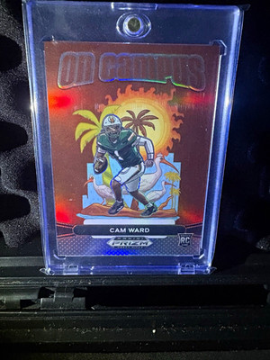 Panini 2025 Prizm Draft Picks Cam Ward Miami Hurricanes On Campus OC-CWD RC