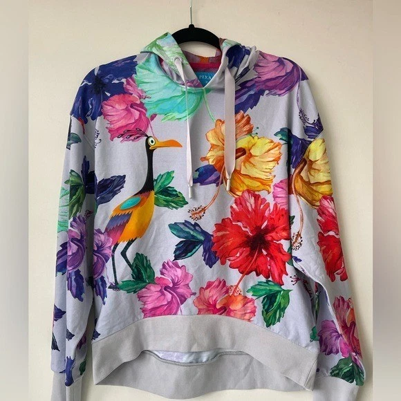 Sudadera con Capucha Floral Pixar X Robert Graham Paradise Falls Kevin Bird Talla L Colorida Foto 4 de 4
