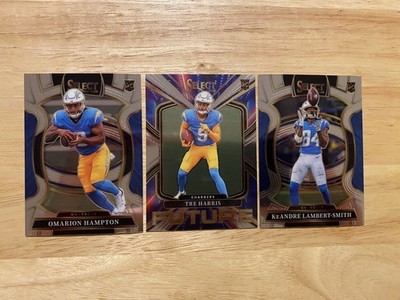 2025 Select LA Chargers Rookie Lot w/ Hampton, Lambert-Smith Base, Harris Insert