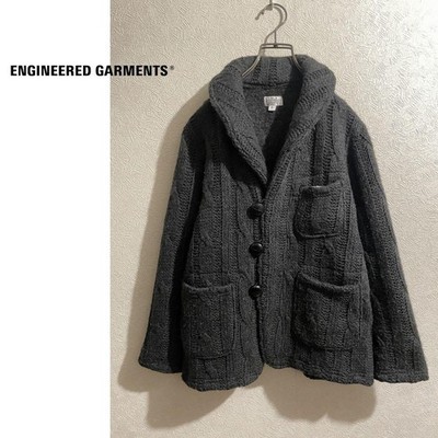 Engineered Garments Cable Knit Shawl Collar Wool Jacket USA Made #FH ZDA