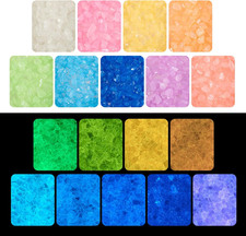 KISSITTY Glow in the Dark Irregular Chips Crushed Glass Crystals 4-11Mm Luminous