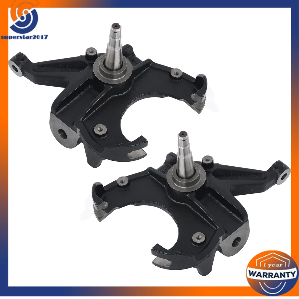 For GMC C15 1975 1976-1977 1978 3" Drop Spindles Lowering Kit 1" Rotor LH RH Foto 2 de 4