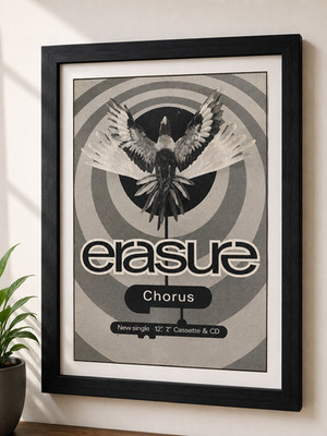 ERASURE+CHORUS+1991+ORIGINAL POSTER SIZED AD+FRAMED