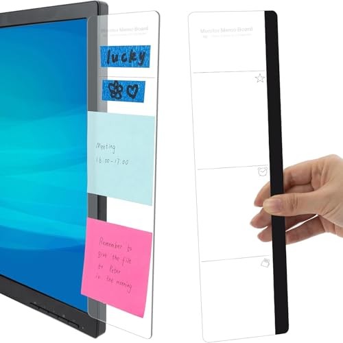 Lot de 2 accessoires de bureau moniteur, tableau de notes transparent pour organiser son espace