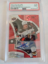 2021-22 Upper Deck Allure Rookie Red Rainbow Jamie Drysdale Rc Autograph PSA 9