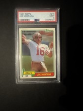 Topps 1981 Joe Montana Rookie Card #216 PSA Graded San Francisco 49ers