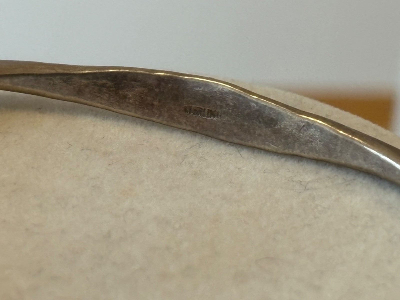 Sterling Silver Hammered Scroll Cuff Bracelet Han… - image 10