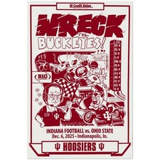 Indiana Football Wreck The Buckeyes December 6 2025 Poster