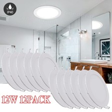 12Pack 6Inch LED Ceiling Lights Ultra-Thin Recessed Retrofits Kit 6000K Daylight