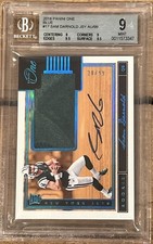 2018 Panini One - Rookie Patch Autograph Sam Darnold #17 Blue /99 On Card BGS 9. rookie card picture
