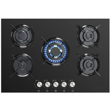 Piano cottura STAYLUX da Incasso a Gas 5 fuochi 75 cm Vetro C7-50BTF-NERO