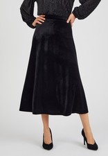 Velour Bias Cut Skirt