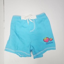 Vintage Y2K Strawberry Shortcake Shorts Size 24 Months 2T Blue Toddler 2004