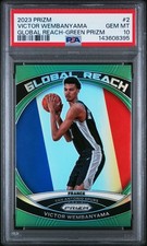 🏀 2023 Prizm - Graded Victor Wembanyama (RC) - Global Reach Green 🟩 - Spurs #2