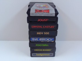 Atari 2600 Lot of 8 Final Approach Joust Spiderman Indy 500 TESTED Carts Only -
