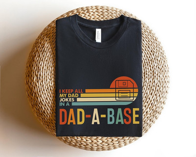 Dad Jokes Dada-base Funny Shirt Mens T-Shirt Fathers Day Gift Idea Tee Novelty
