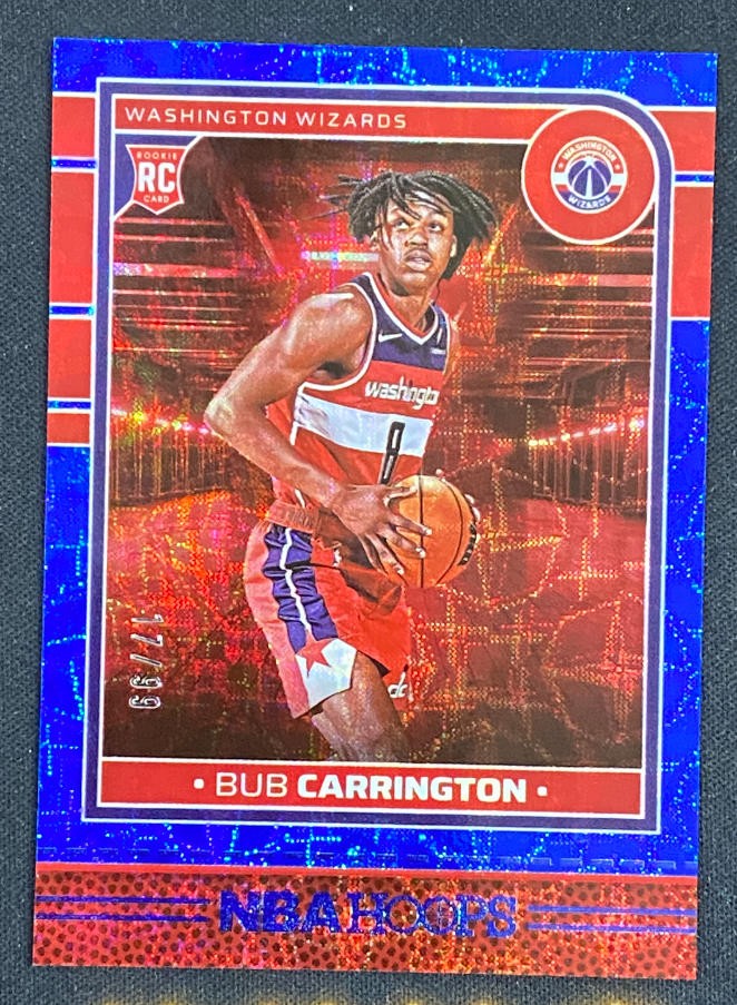 Bub Carrington 2024-25 Panini NBA Hoops Blue Scope 17/99 RC #244