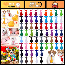 78 Pcs Adjustable Dog  Cat Bow Ties Collars - Pet Grooming Accessories, 26 Colo