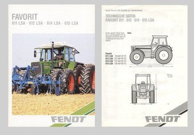 FENDT Favorit 611 LSA 612 LSA 614 LSA 615 LSA Turbomatik Schlepper Original 1991