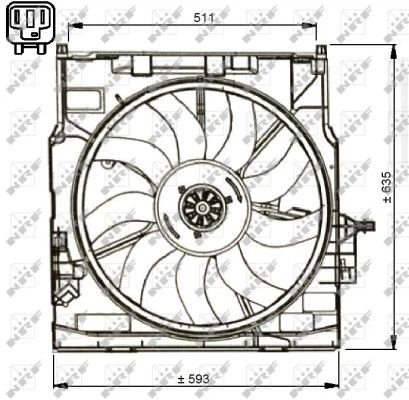 FAN ENGINE COOLING 47734 FOR N57D30A/D30B M57D30 3.0L N54B30/N55B30A 3.0L 6cyl - Image 4 of 4