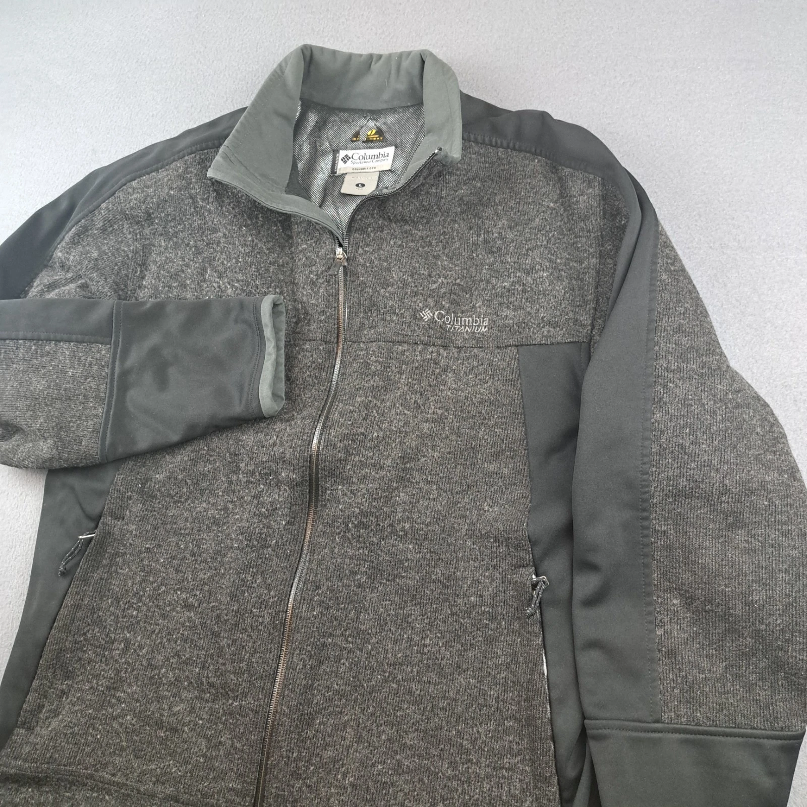 Columbia Titanium Ascender Jacket Men’s Size Large Wool Blend Omni Heat Full Zip