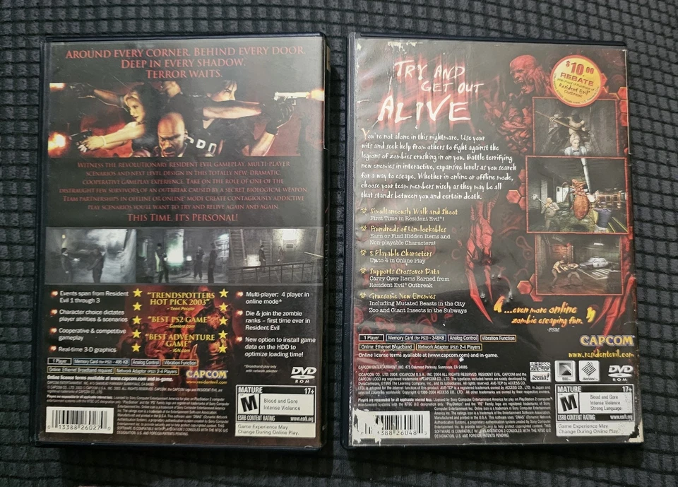 RESIDENT Evil Outbreak / RE Outbreak FILE#2 PS2 game Bundle - Image 4 of 4